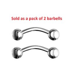 2 Pack of 1.2mm Curved Barbells