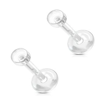 1.6mm Bio Flex Clear Retainer with 3mm Removable Push-In Top