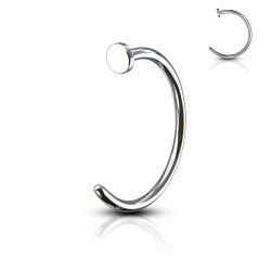 PiercedOff Surgical Steel Nose Hoop Ring 20GA (0.8mm x 10mm)