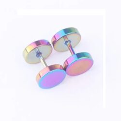 Rainbow Fake Plug Earring