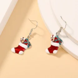 Christmas Stocking Dangle Earrings