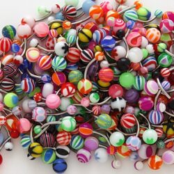 10 Belly Bars with Acrylic Balls