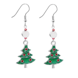 Christmas Tree Dangle Earrings