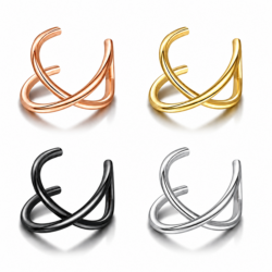 Non piercing twisted ring ear cuffs in assorted colours