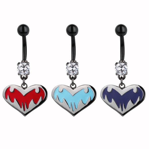 Belly Bar with Batman Dangle