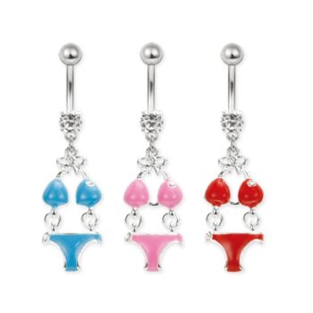 Belly Bar with Bikini Dangle