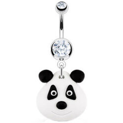 Belly Bar with Rubber Panda Dangle