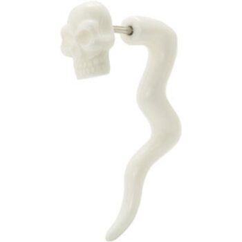 Fake Ear Stretching Taper with Skull Head - Image 2