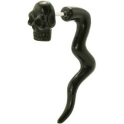 Fake Ear Stretching Taper with Skull Head