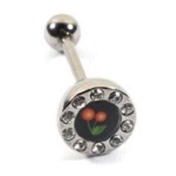 Large Domed Tongue Bar with Cherries