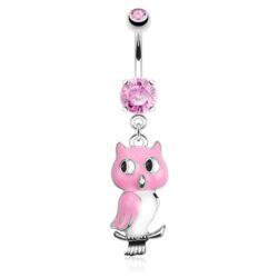 Cute Owl Dangle Belly Bar