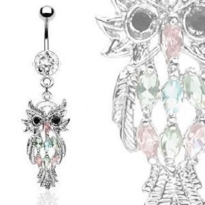 Funky Owl Dangle Belly Bar
