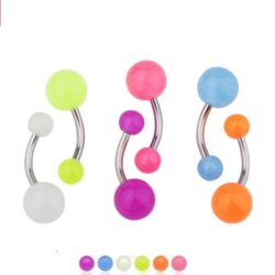 6 Belly Bars with Acrylic Balls
