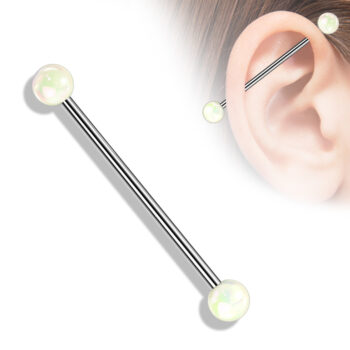 Industrial Barbell with 5mm Metallic Coated Acrylic Balls - Image 8