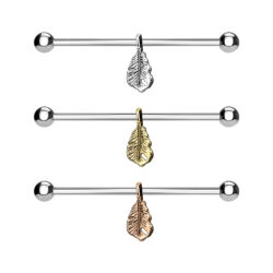 Industrial Bar with Leaf Dangle