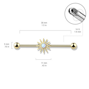 Industrial Bar with Opal Sunburst - Image 7