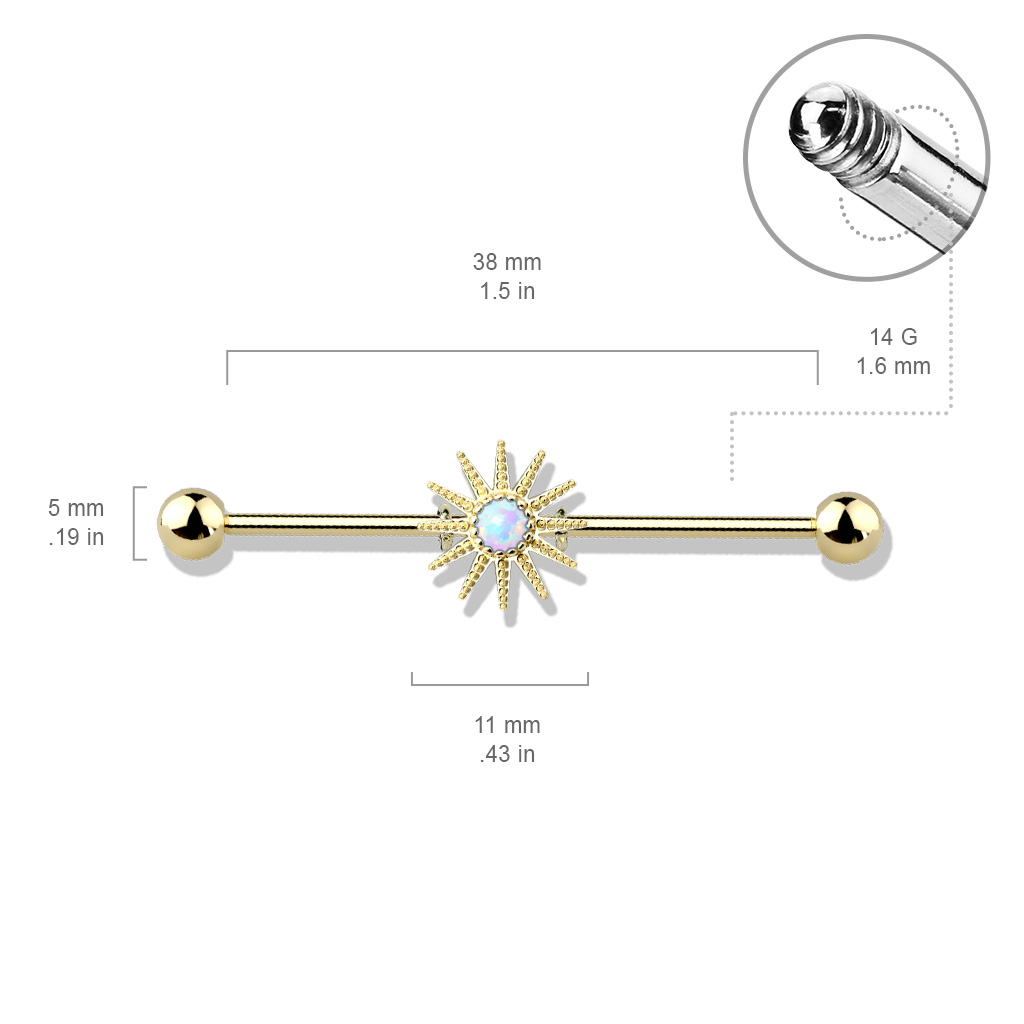 Industrial Bar with Opal Sunburst - Image 7