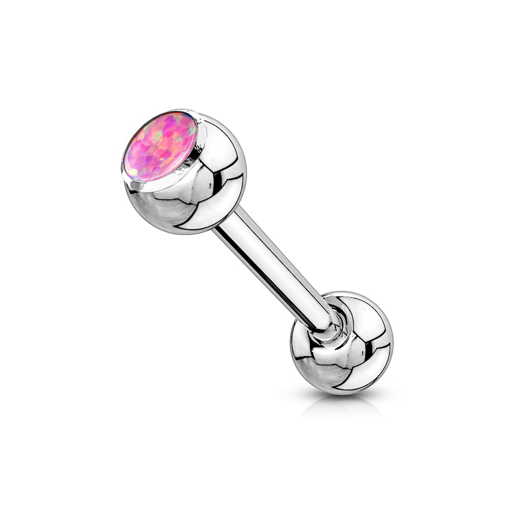 Tongue Bar with Opal Ball - Image 3