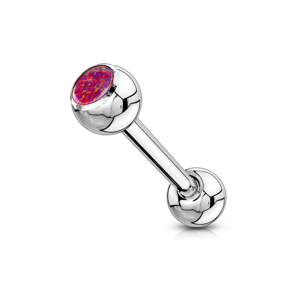 Tongue Bar with Opal Ball - Image 4