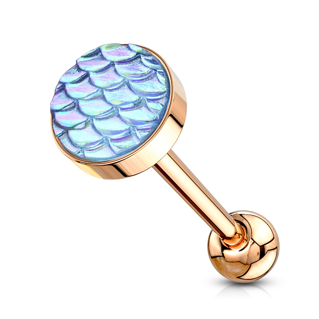 Tongue Bar with Iridescent Fish Scale Ball - Image 7
