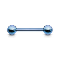 1.6mm Blue Titanium Barbell