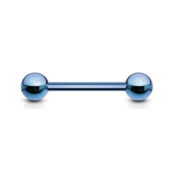 1.6mm Blue Titanium Barbell
