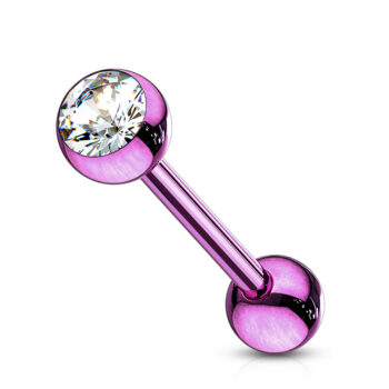16mm Tongue Bar with a CZ Ball Gem - Image 11