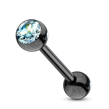 16mm Tongue Bar with a CZ Ball Gem - Image 5