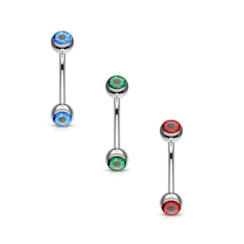 Curved Barbell with 4mm Epoxy Coated Eyeball - Image 6