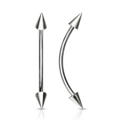 1.2mm Curved Barbell with 4mm Spike Ends