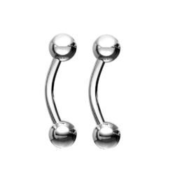 1.2mm Curved Barbells - Sold as a pack of 2 Barbells