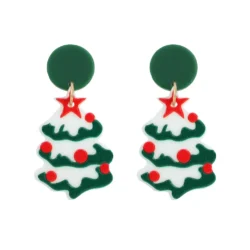 Christmas Tree Dangle Earrings