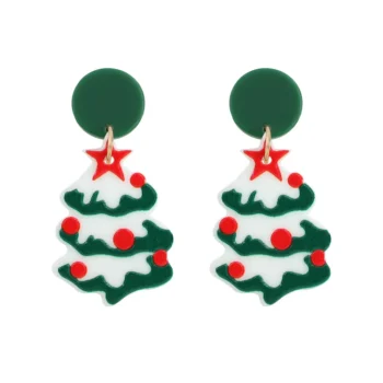 Christmas Tree Dangle Earrings