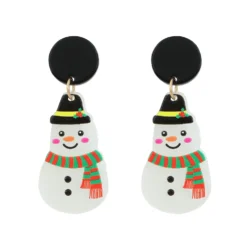 Snowman Dangle Earrings