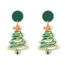 Christmas Tree Dangle Earrings