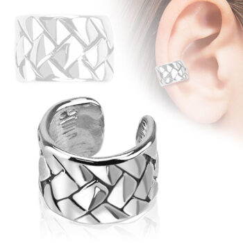 Non Piercing Ear Cuff with Lizard Skin Pattern