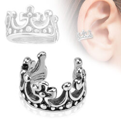 Non Piercing Ear Cuff with a Crown Design