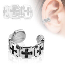 Non Piercing Ear Cuff with a Cross Design