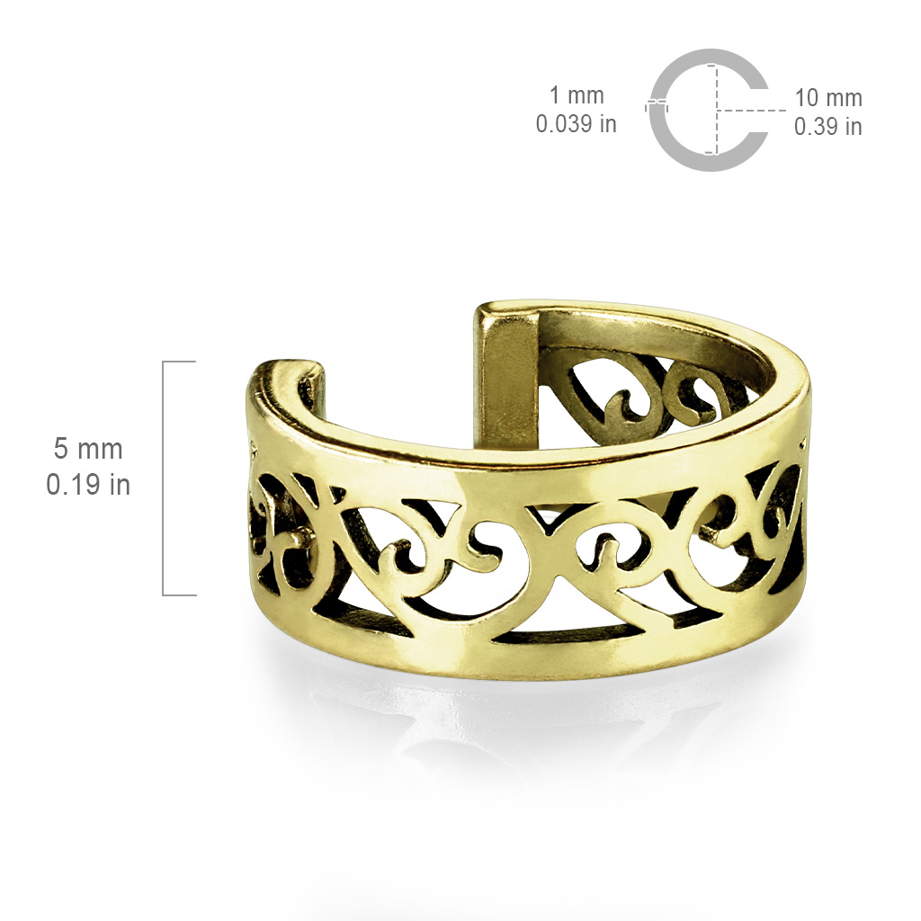 Non Piercing Ear Cuff with a Vines Design - Image 3