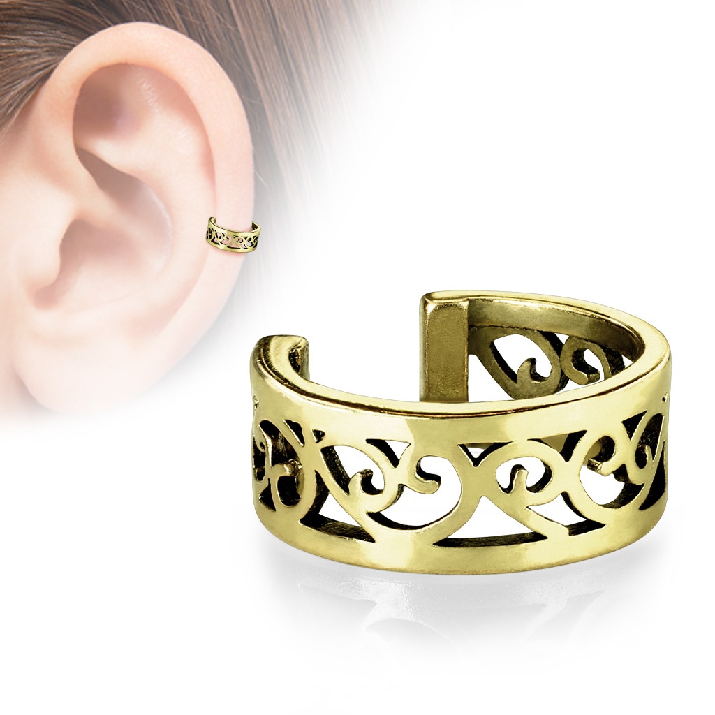 Non Piercing Ear Cuff with a Vines Design - Image 2