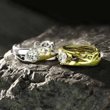 Non Piercing Ear Cuff with a Clear CZ Gem - Image 5