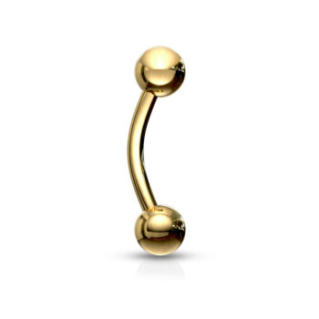 Gold Curved Barbell