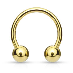 1.2mm Gold Horseshoe Barbell