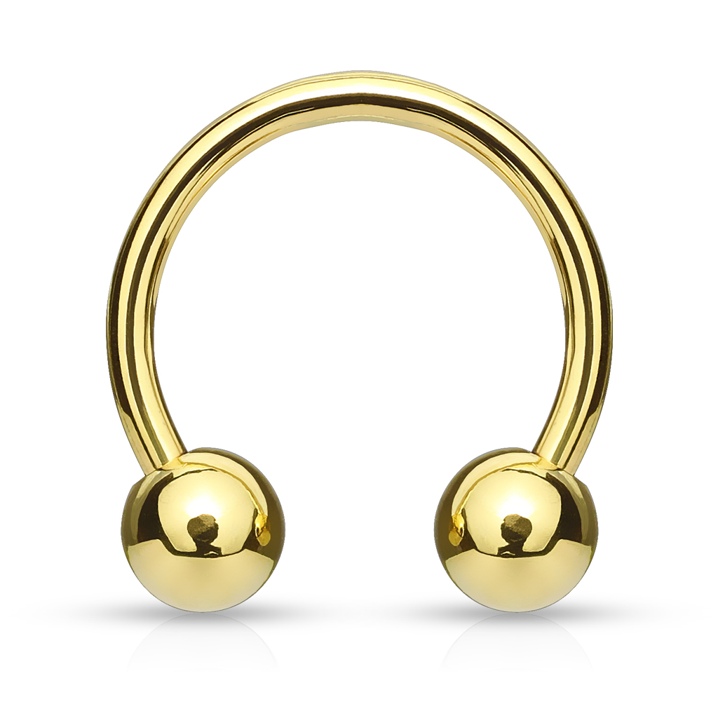 1.2mm Gold Horseshoe Barbell