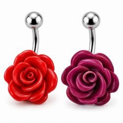 Acrylic Rose Belly Bar