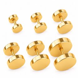 Gold Fake Plug Earring