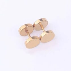 Gold Fake Plug Earring