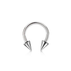 1mm Horseshoe with Spike Ends