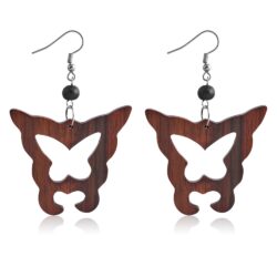 Butterfly Wooden Dangle Earrings