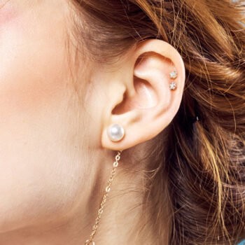 Cartilage Barbell with 4mm Clear CZ Star Gem - Image 3